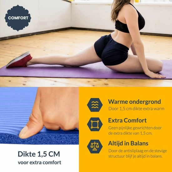 Flash-uitverkoop 🤩 Rising-Phoenix RP® Fitness Mat Yoga Mat Anti Slip Sport Mat 1,5 Cm - Draagtas & Draagriem - Gym Workout Ebook & Poster - Donker Blauw 🤩 8 Flash-uitverkoop 🤩 Rising-Phoenix RP® Fitness Mat Yoga Mat Anti Slip Sport Mat 1,5 Cm - Draagtas & Draagriem - Gym Workout Ebook & Poster - Donker Blauw 🤩 - Afbeelding 6