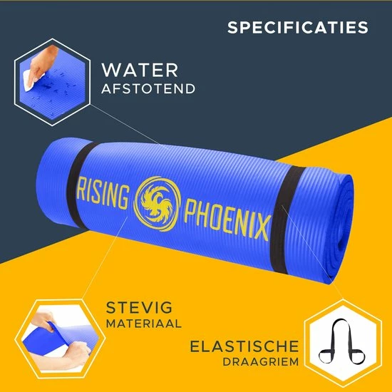 Flash-uitverkoop 🤩 Rising-Phoenix RP® Fitness Mat Yoga Mat Anti Slip Sport Mat 1,5 Cm - Draagtas & Draagriem - Gym Workout Ebook & Poster - Donker Blauw 🤩 9 Flash-uitverkoop 🤩 Rising-Phoenix RP® Fitness Mat Yoga Mat Anti Slip Sport Mat 1,5 Cm - Draagtas & Draagriem - Gym Workout Ebook & Poster - Donker Blauw 🤩 - Afbeelding 7