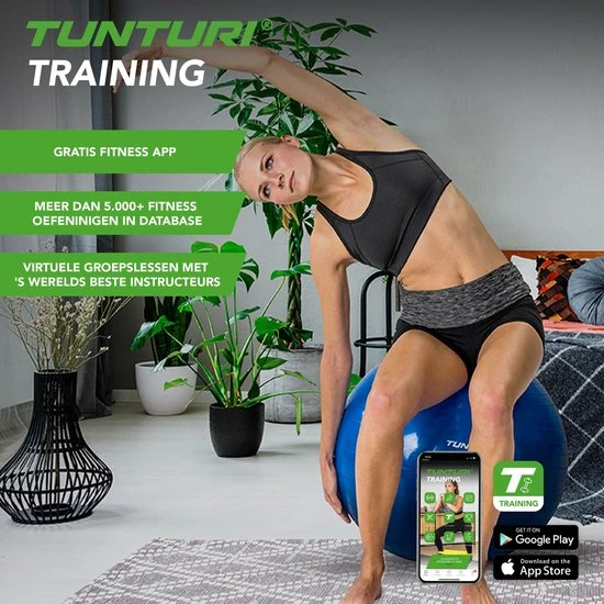 Aanbiedingen π Tunturi Fitnessbal - Gymball - Swiss Ball - 55 Cm - Incl. Pomp - Zwart - Incl. Gratis Fitness App π€© 6 Aanbiedingen π Tunturi Fitnessbal - Gymball - Swiss Ball - 55 Cm - Incl. Pomp - Zwart - Incl. Gratis Fitness App π€© - Afbeelding 4