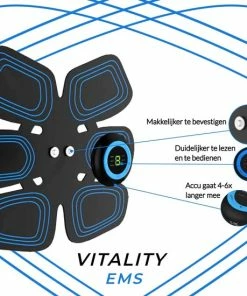 Groothandel ❤️ YUGN Vitality EMS Trainer Digital Display En NL Handleiding - Vernieuwd 2022 Model - USB Snel Oplaadbare Lithium Accu - Buikspier Trainer Elektrisch Thuis Sporten - Nu Met Gratis EBook - Cadeau Tip - Vaderdag Cadeau 😉 -Nijdam Shop 550x550 310