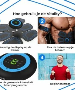 Groothandel ❤️ YUGN Vitality EMS Trainer Digital Display En NL Handleiding - Vernieuwd 2022 Model - USB Snel Oplaadbare Lithium Accu - Buikspier Trainer Elektrisch Thuis Sporten - Nu Met Gratis EBook - Cadeau Tip - Vaderdag Cadeau 😉 -Nijdam Shop 550x550 317