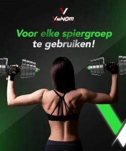 Gloednieuw ⭐ Venom Sports Verstelbare Dumbbell Set Tot 20kg - Professionele 2-in-1 Halterset Gewichten - Gebruiksvriendelijke Fitness Stang - Groen 🛒 -Nijdam Shop 550x550 360