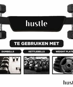 Uitgang 🛒 Hustle - Hip Thrust Belt - Weight Belt – Gewicht Riem – Squat Belt – Voor Fitness En Crossfit - Zwart 😍 -Nijdam Shop 550x550 376