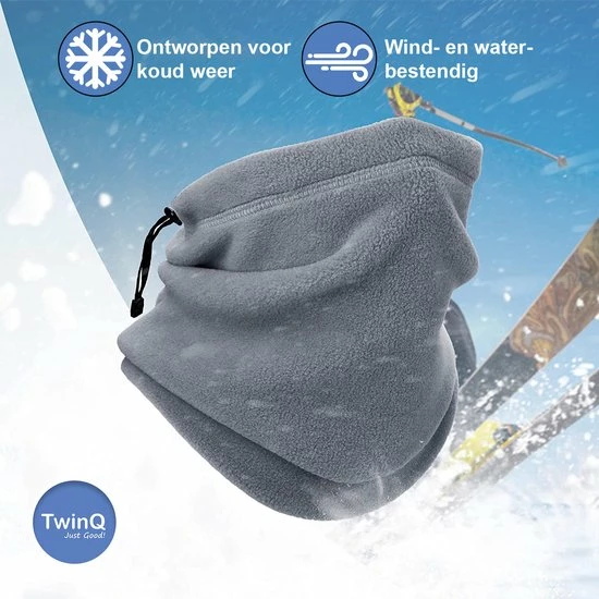 Beste deal ๐คฉ TwinQ Colsjaal Fleece - Bandana- Nekwarmer - Sjaal - Zwart Grijs - 2 Stuks ๐ 6 Beste deal ๐คฉ TwinQ Colsjaal Fleece - Bandana- Nekwarmer - Sjaal - Zwart Grijs - 2 Stuks ๐ - Afbeelding 4
