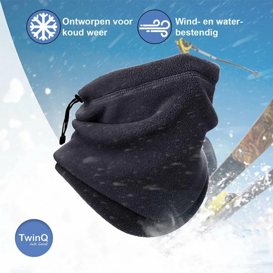 Beste deal ๐คฉ TwinQ Colsjaal Fleece - Bandana- Nekwarmer - Sjaal - Zwart Grijs - 2 Stuks ๐ 7 Beste deal ๐คฉ TwinQ Colsjaal Fleece - Bandana- Nekwarmer - Sjaal - Zwart Grijs - 2 Stuks ๐ - Afbeelding 5