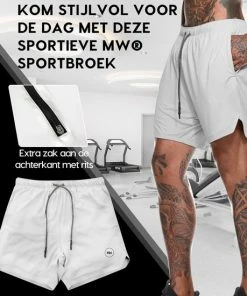 Kopen 🎉 MW® Sportbroek Voor Heren - Gym Broek Met Mobiel Zak - 2 In 1 Shorts - Hardloopbroek - (Grijs - M) 🌟 -Nijdam Shop 550x550 412