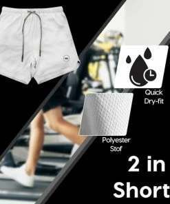 Kopen 🎉 MW® Sportbroek Voor Heren - Gym Broek Met Mobiel Zak - 2 In 1 Shorts - Hardloopbroek - (Grijs - M) 🌟 -Nijdam Shop 550x550 414