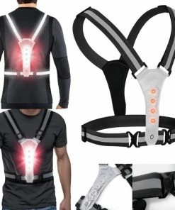 Korting 👏 BlackBear Hardloopvest Met Verlichting – Hardloophesje - Hardloop Verlichting – Hardloop Lampjes – Hardloop Licht – Veiligheidshesje – Veiligheidsvest - Running Light - Wandel Verlichting ⭐ -Nijdam Shop 550x550 431