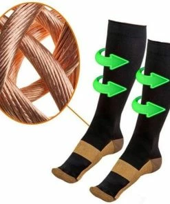 Beste deal ⭐ AA Commerce Duopack Compressiekousen / Steunkousen - Elastische Hardloop / Sport / Vliegtuig Compressie Sokken - Running Travel Sock - Reissokken / Reis Kousen - Heren/Dames - Maat 36/37/38/39/40 ✔️