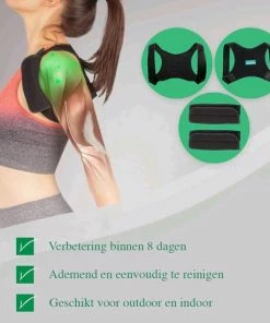 Goedkoop 🔔 Geeek AB Sports Rugbrace Voor Houding Correctie Van Rug, Schouder En Nek | Postuur Corrector Mét Okselpads | Schouderbrace Zwart | Verstelbare Rugband | Houding Rugcorrector Tegen Rugklachten | Rug Brace 👏 -Nijdam Shop 550x550 498