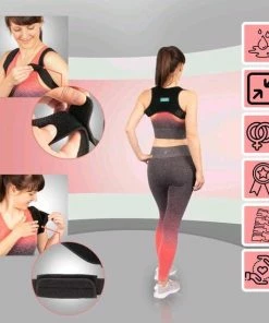 Goedkoop 🔔 Geeek AB Sports Rugbrace Voor Houding Correctie Van Rug, Schouder En Nek | Postuur Corrector Mét Okselpads | Schouderbrace Zwart | Verstelbare Rugband | Houding Rugcorrector Tegen Rugklachten | Rug Brace 👏 -Nijdam Shop 550x550 500