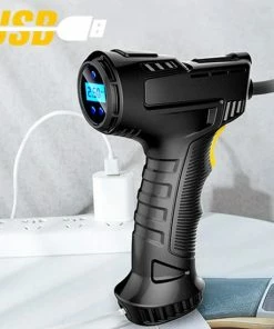 Goedkoop 👍 YASOKRO Electrische Pomp - Fietspomp - Luchtpomp - Luchtcompressor - Auto Band Pomp - Draagbaar - Oplaadbaar - Zwart ❤️ -Nijdam Shop 550x550 519