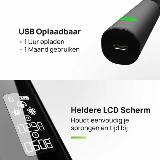 Promo ๐ Habitus Workout Springtouw Met Teller - Incl. App - Verstelbaar Sport Speedrope - Volwassenen - Digitaal - USB Oplaadbaar - Zwart ๐ 6 Promo ๐ Habitus Workout Springtouw Met Teller - Incl. App - Verstelbaar Sport Speedrope - Volwassenen - Digitaal - USB Oplaadbaar - Zwart ๐ - Afbeelding 4