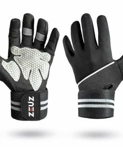 Beste Pirce 🥰 ZEUZ® Sport & Fitness Handschoenen Heren & Dames - Krachttraining – Crossfit Gloves – Volledige Bescherming Vingers - Grijs & Zwart - Maat XL ❤️