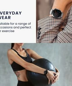 Promo ???? Kwmobile 2x Armband Voor Garmin Venu Sq Music / Sq - Bandjes Voor Fitnesstracker In Grijs / Oudroze ???? -Nijdam Shop 550x550 643