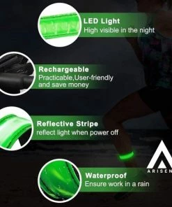 Beste Verkoop 😉 ARISENN® OPLAADBAAR LED LIGHTNING BAND GROEN|3 Standen | Reflecterende Hardloop Verlichting - Hardloop | Running Safety Led Light/ Reflecterende Armband Led/ Veiligheidsverlichting/ Hardloop Verlichting/ USB OPLAADBAAR / Sportarmbanden| 😍 -Nijdam Shop 550x550 683