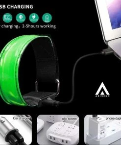 Beste Verkoop 😉 ARISENN® OPLAADBAAR LED LIGHTNING BAND GROEN|3 Standen | Reflecterende Hardloop Verlichting - Hardloop | Running Safety Led Light/ Reflecterende Armband Led/ Veiligheidsverlichting/ Hardloop Verlichting/ USB OPLAADBAAR / Sportarmbanden| 😍 -Nijdam Shop 550x550 686