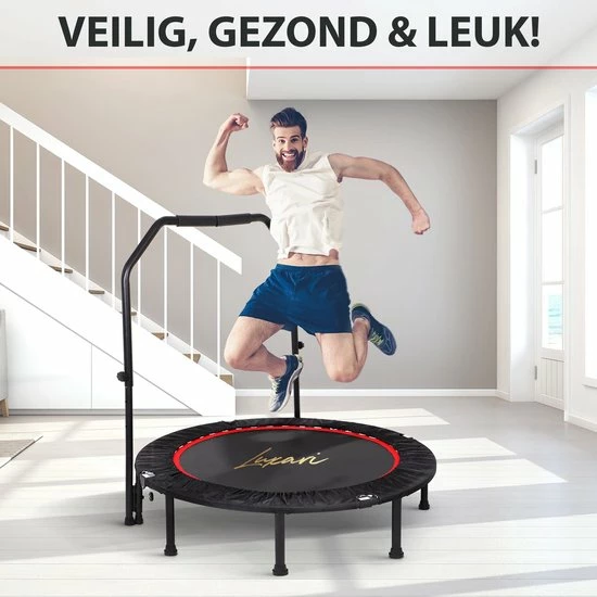 Gloednieuw ๐ Luxari - Hoogwaardige Fitness Bounce Trampoline - Inclusief Stang En Beschermhoes - 105 Cm Diameter - Opvouwbaar - Belastbaar Tot 150 Kg - Mini Trampoline - Hometrainer - Trampoline ๐ 8 Gloednieuw ๐ Luxari - Hoogwaardige Fitness Bounce Trampoline - Inclusief Stang En Beschermhoes - 105 Cm Diameter - Opvouwbaar - Belastbaar Tot 150 Kg - Mini Trampoline - Hometrainer - Trampoline ๐ - Afbeelding 6