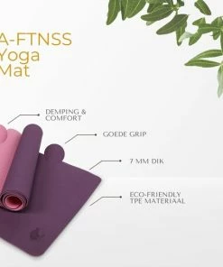 Aanbiedingen 🥰 A-FTNSS Yoga Mat | Paars & Roze | 7mm | Anti-Slip | Optimale Grip | Sterke Yoga Mat | Makkelijk Schoon Te Houden 🥰 -Nijdam Shop 550x550 722
