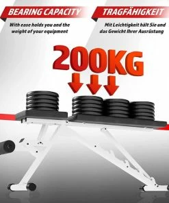 Groothandel 💯 Physionics® Multifunctionele Halterbank, Halterbank Verstelbaar, Fitnessbank, Rugleuning 5-voudig Verstelbaar, Inklapbaar, Beenhouder, Tot 200 Kg Belastbaar, Schuine Bank, Platte Bank, Trainingsbank, Fitnessbank Voor Thuis, Buiktrainer 👏 -Nijdam Shop 550x550 769