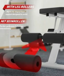 Groothandel 💯 Physionics® Multifunctionele Halterbank, Halterbank Verstelbaar, Fitnessbank, Rugleuning 5-voudig Verstelbaar, Inklapbaar, Beenhouder, Tot 200 Kg Belastbaar, Schuine Bank, Platte Bank, Trainingsbank, Fitnessbank Voor Thuis, Buiktrainer 👏 -Nijdam Shop 550x550 770