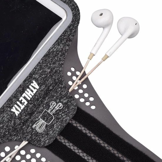 Nieuw ๐ Athletix® Premium Sportarmband - Universele Hardloop Armband - IPhone, Samsung & Huawei - Smartphonehouder - Reflecterend, Spatwaterdicht, Sleutelhouder, Verstelbaar - Lycra - Grijze Sportarmband - ATHLETIX โค๏ธ 5 Nieuw ๐ Athletix® Premium Sportarmband - Universele Hardloop Armband - IPhone, Samsung & Huawei - Smartphonehouder - Reflecterend, Spatwaterdicht, Sleutelhouder, Verstelbaar - Lycra - Grijze Sportarmband - ATHLETIX โค๏ธ - Afbeelding 3