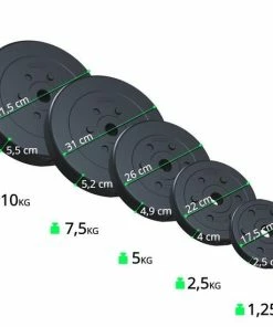 Groothandel 🛒 ScSPORTS® Halterschijven Set 10 Kg - Kunststof - 30 Mm - 4 X 2,5 Kg - Gewichten 🌟 -Nijdam Shop 550x550 795