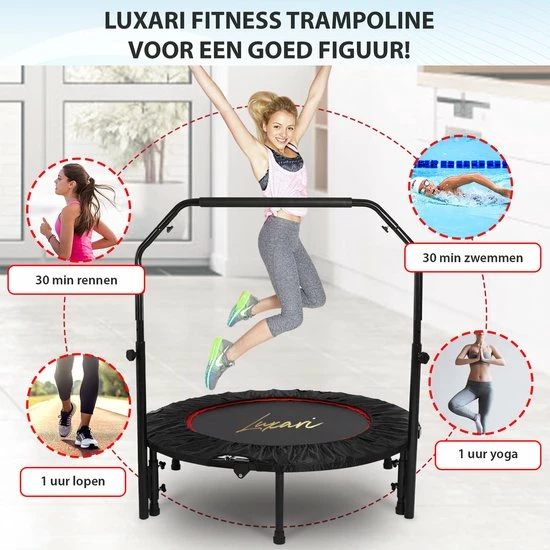 Gloednieuw ๐ Luxari - Hoogwaardige Fitness Bounce Trampoline - Inclusief Stang En Beschermhoes - 105 Cm Diameter - Opvouwbaar - Belastbaar Tot 150 Kg - Mini Trampoline - Hometrainer - Trampoline ๐ 9 Gloednieuw ๐ Luxari - Hoogwaardige Fitness Bounce Trampoline - Inclusief Stang En Beschermhoes - 105 Cm Diameter - Opvouwbaar - Belastbaar Tot 150 Kg - Mini Trampoline - Hometrainer - Trampoline ๐ - Afbeelding 7