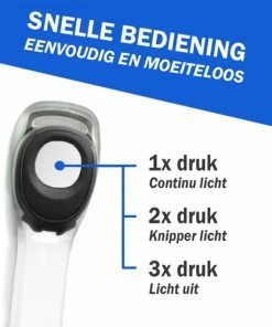 Flash-uitverkoop 🌟 SharpLife® Hardloop Verlichting - Hardloop LED Lampjes - Alternatief Op Hardloopvest - Waterafstotend - Ook Ideaal Als Wandel Of Fiets Verlichting - Kleur Wit ✔️ -Nijdam Shop 550x550 805