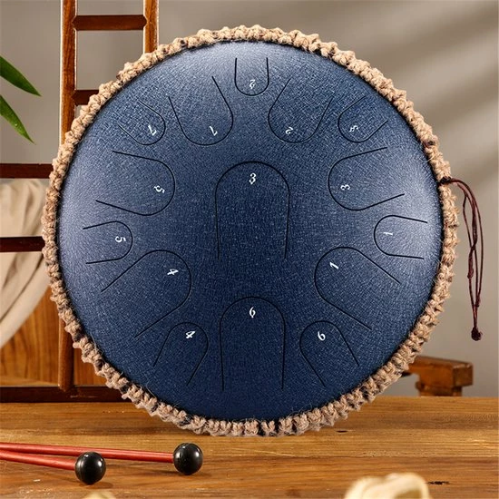 Beste deal ๐ HLURU Steel Tongue Drum - 33cm - 15 Tongen - Klankschaal - Lotus Drum - Klanktherapie - Sound Healing - Voor Yoga Meditatie & Ontspanning - Marineblauw โญ 5 Beste deal ๐ HLURU Steel Tongue Drum - 33cm - 15 Tongen - Klankschaal - Lotus Drum - Klanktherapie - Sound Healing - Voor Yoga Meditatie & Ontspanning - Marineblauw โญ - Afbeelding 3