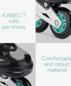 Promo ✨ Navaris Verstelbare Skeelers Verschillende Maten - Verstelbare Skates Voor Meisjes En Jongens - Inline Skates Kinderen Blauw/grijs - Meerdere Maten 👍 -Nijdam Shop 550x550 95