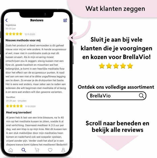 Korting ๐ BrellaVio Acupressuur Meditatiekussen Met Boekweit Vulling - 35x17 Cm - Zwart - Rond En Hoog Yoga Kussen ๐งจ 9 Korting ๐ BrellaVio Acupressuur Meditatiekussen Met Boekweit Vulling - 35x17 Cm - Zwart - Rond En Hoog Yoga Kussen ๐งจ - Afbeelding 7