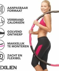 Uitgang ✨ Exilien Fitness Hoelahoep 1,2 Kg – Weighted Hula Hoop – Verzwaarde Hoepel – Sport Hoepel – Vetverbranding – Gymnastiek – Fitness – Foam – Grijs/roze 🎉 -Nijdam Shop 550x554
