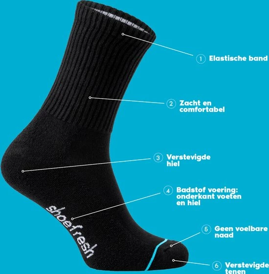 Promo ๐งจ 7 Paar ๐ Shoefresh Bamboe Sportsokken Dames - Maat 39-42 – Zwart – Naadloze Sokken ๐ 5 Promo ๐งจ 7 Paar ๐ Shoefresh Bamboe Sportsokken Dames - Maat 39-42 – Zwart – Naadloze Sokken ๐ - Afbeelding 3