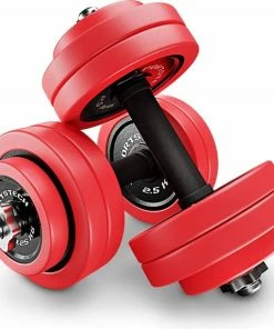 Promo 🌟 Sportstech AH300 Halterset - Korte&lange Halter Dumbbell Ineen - 20 Kg - Halters - Gewichten 😀