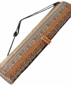 Beste Pirce 🎁 #DoYourYoga - Yogatas - »Sunita« - Yogabag Van Canvas - 63 X 13 Cm. - Braunes Muster 🛒