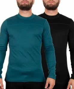 Beste deal 💯 Craft - Core Baselayer - Thermoshirt - Mannen - Zwart/donker Blauw - M 🔥