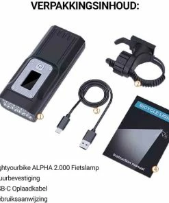 Flash-uitverkoop ✔️ Lightyourbike ® ALPHA 2000 - Fietsverlichting LED & USB Oplaadbaar - Powerbank 10.000 MAh - Fietslamp Racefiets & MTB - 2.000 Lumen 🌟 -Nijdam Shop 550x567 8