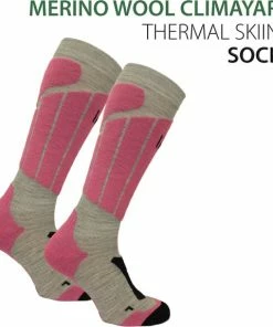 Flash-uitverkoop 😉 Norfolk Skisokken - Merinowol Climayarn - Warm En Droog Thermo Skisokken - Maat 39-42 - Roze - Aspen ❤️