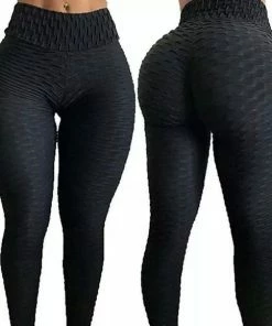 Nijdam Shop 15 Korting 👍 LOUZIR Sportlegging-Yoga -Scrunch Butt-High Waist- Absorberend- Anti Cellulite Legging-Gym Sports -Legging Fitness Wear-Zwart- Maat S ⭐