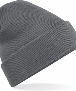 Uitgang ???? Beechfield Basic Winter Muts/beanie Antraciet Grijs Acryl Voor Volwassenen - Winter Essentials/accessoires ???? -Nijdam Shop 550x585 4