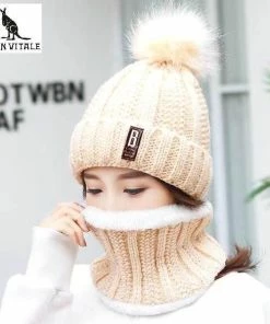 Top 10 🤩 San Vitale® - Muts En Col-Sjaal - Beanie Muts - Gebreid - Warme Muts - Wintermuts - Gevoerd Wol - Beige 👏 -Nijdam Shop 550x585 8