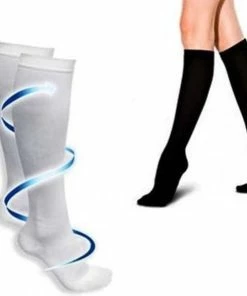 Begroting ???? Cheaperito Sport Sokken I Joggen I Lopen I Compressie Kousen I Compressie Kousen I Steunkousen I Vliegtuigsokken I Verlicht Pijn I Zwart I Maat S/M / Maat 36-41 ???? -Nijdam Shop 550x587 2