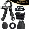 Aanbiedingen 🔥 Kangka 5-Delige Handtrainer Set – Verstelbare Handgrip, Handknijper - Vingertrainer - Onderarm Grip Trainer – Stressbal, Knijphalter, Stretcher & Grip Bal 💯