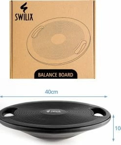 Top 10 ✔️ Swilix ® Balance Board - Balansbord Ø40 Cm - Balanstrainer Met 2 Handgrepen - Zwart 🛒 -Nijdam Shop 550x594 2