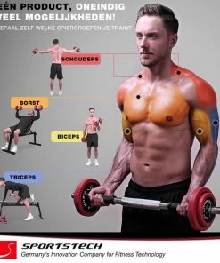 Promo 🌟 Sportstech AH300 Halterset - Korte&lange Halter Dumbbell Ineen - 20 Kg - Halters - Gewichten 😀 -Nijdam Shop 550x618 1