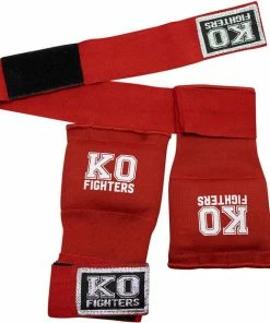 Hete verkoop 😍 KO Fighters - Bandage Boksen - Binnenhandschoenen - Rood - M 😍