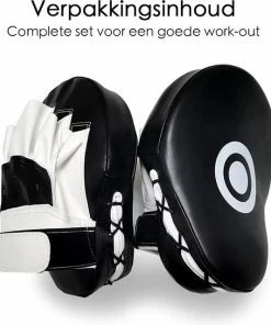 Beste Verkoop 🤩 Merkloos Stootkussens - Bokspads - Met Target - 2 Stuks - Zwart/Wit 🎁 -Nijdam Shop 550x639