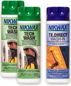 Flash-uitverkoop ✔️ Nikwax "Voordeelpakket" - 2x Tech Wash 300ml & 1x Tx.Direct 300ml - 3-Pack ✨
