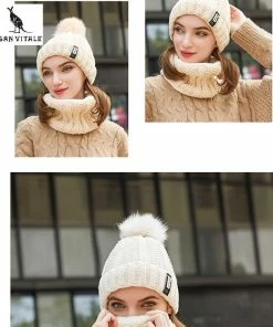 Top 10 🤩 San Vitale® - Muts En Col-Sjaal - Beanie Muts - Gebreid - Warme Muts - Wintermuts - Gevoerd Wol - Beige 👏 -Nijdam Shop 550x651 3